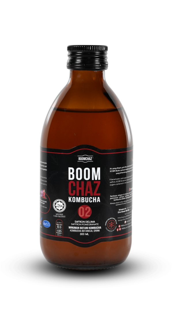 Boomchaz Kombucha - Saffron Pomegranate